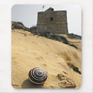 Shell, Sand and Tower Mouse Pad