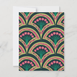 shell shaped green pattern announcement
