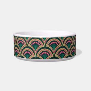 shell shaped green pattern bowl