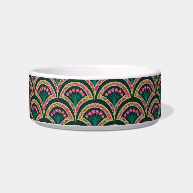 shell shaped green pattern bowl (Front)