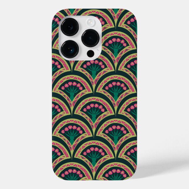 shell shaped green pattern Case-Mate iPhone case (Back)