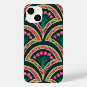 shell shaped green pattern Case-Mate iPhone 14 case