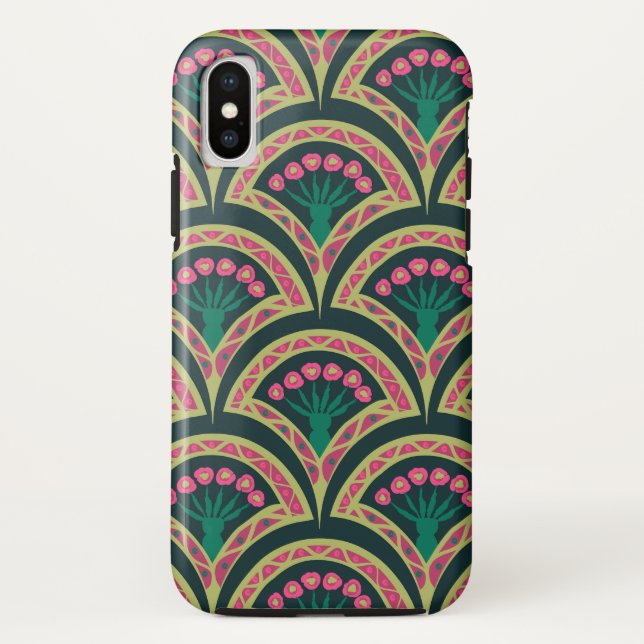 shell shaped green pattern Case-Mate iPhone case (Back)