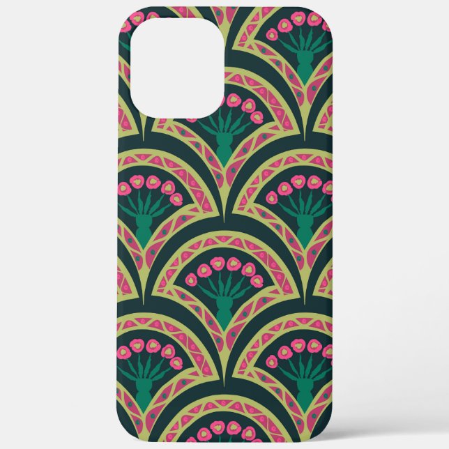 shell shaped green pattern Case-Mate iPhone case (Back)