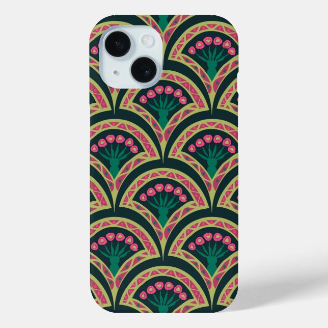 shell shaped green pattern Case-Mate iPhone case (Back)