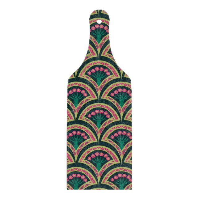 shell shaped green pattern cutting board (Front)