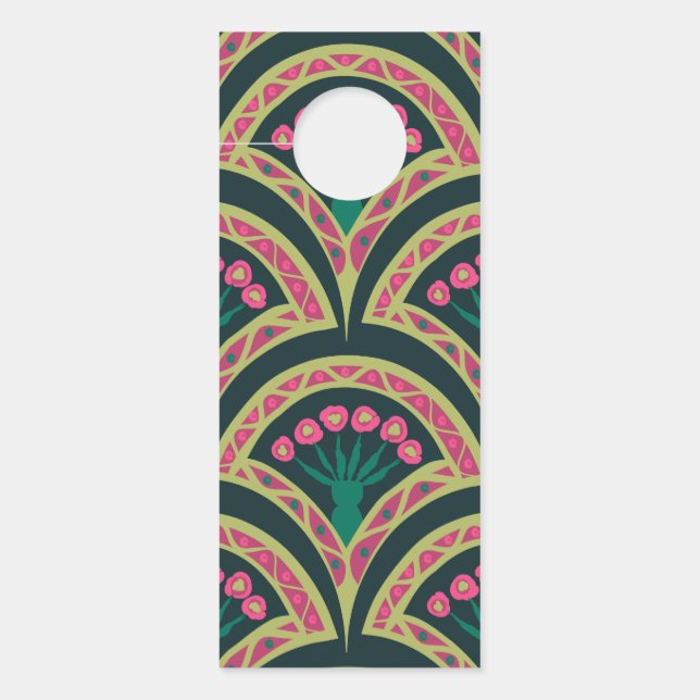 shell shaped green pattern door hanger (Front)