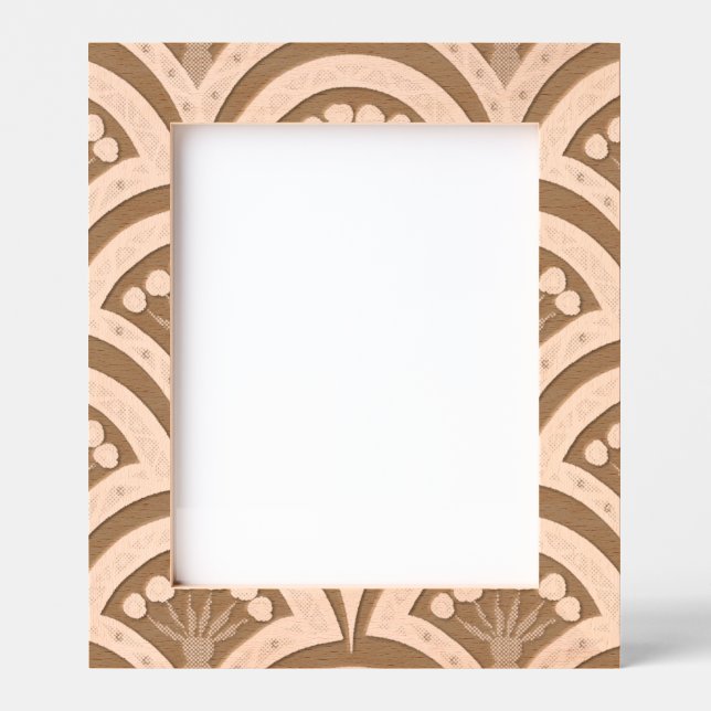 shell shaped green pattern etched frames (Front)