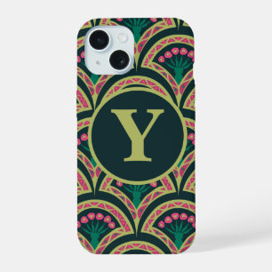 shell shaped green pattern iPhone 15 case