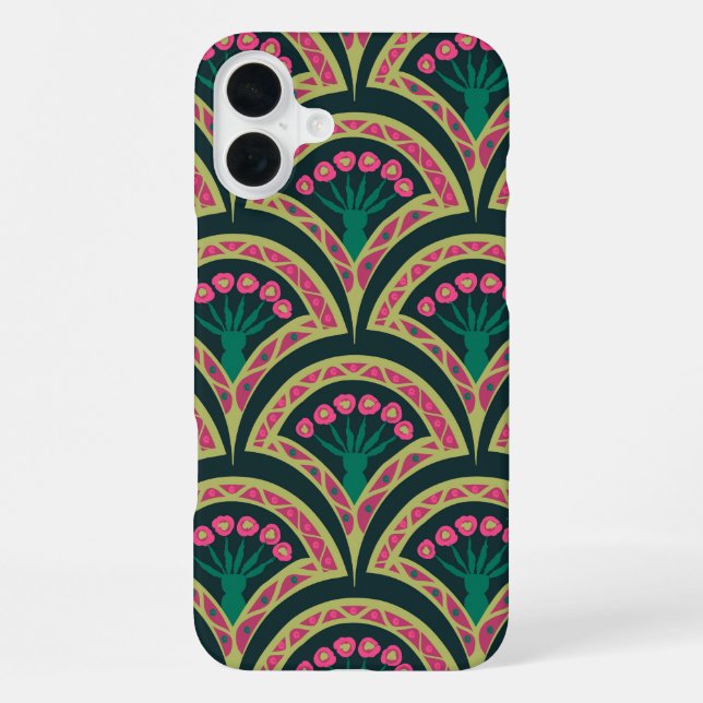 shell shaped green pattern iPhone case (Back)