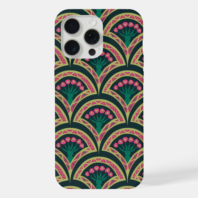 shell shaped green pattern iPhone case (Back)