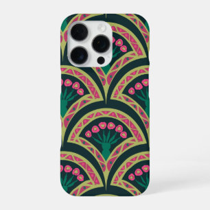 shell shaped green pattern iPhone 16 pro case