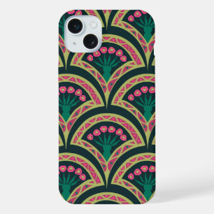 shell shaped green pattern iPhone 15 plus case
