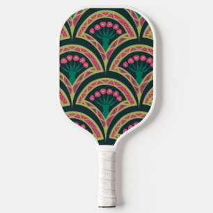 shell shaped green pattern pickleball paddle