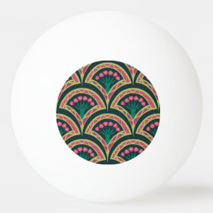 shell shaped green pattern ping pong ball