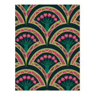 shell shaped green pattern poster
