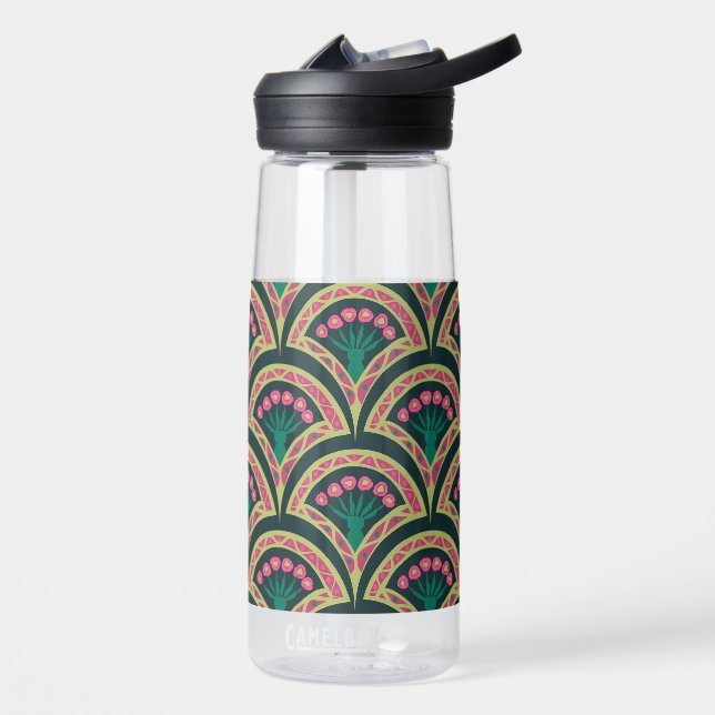 shell shaped green pattern water bottle (Left)