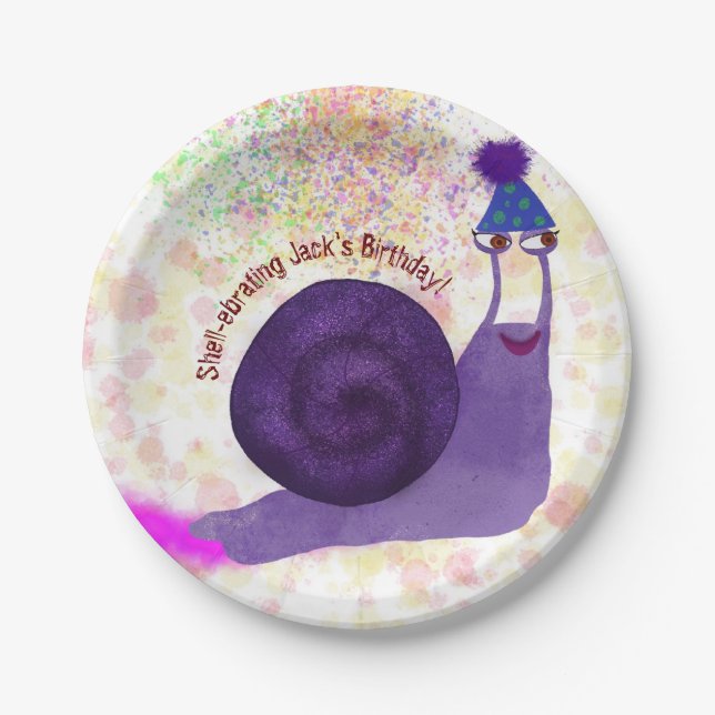 Shell snail paper plate (Front)