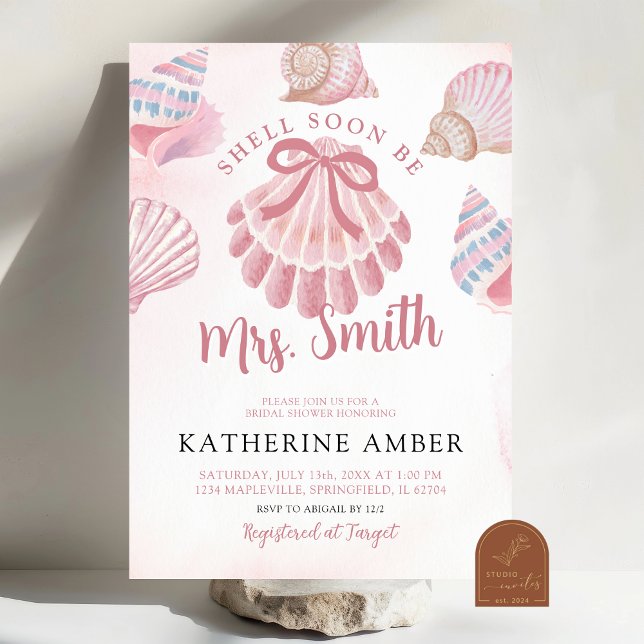 Shell Soon be Mrs Beach Sea Bridal Shower Invitation (Creator Uploaded)