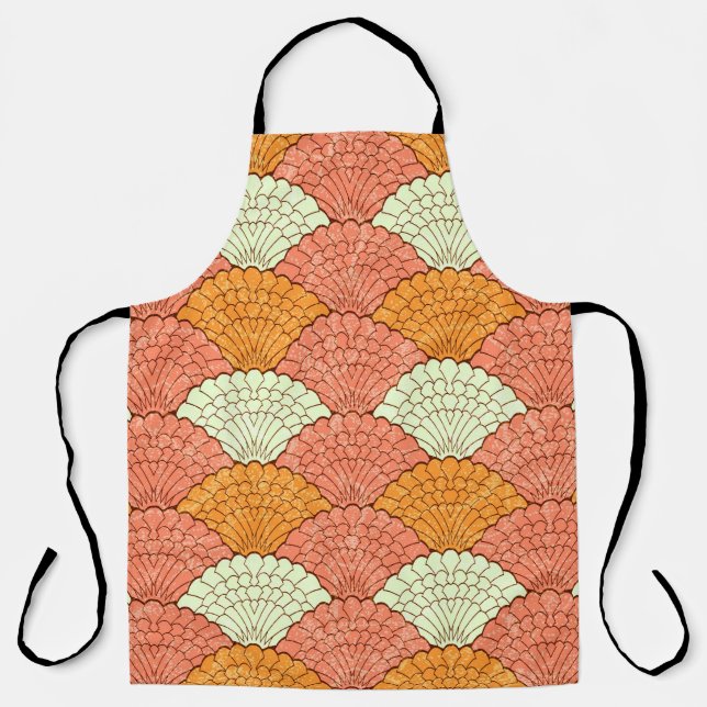 Shell Spectacle: Abstract Sea Patterns Apron (Front)