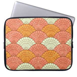 Shell Spectacle: Abstract Sea Patterns Laptop Sleeve