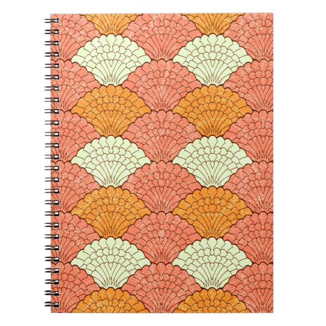 Shell Spectacle: Abstract Sea Patterns Notebook (Front)