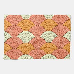 Shell Spectacle: Abstract Sea Patterns Tea Towel