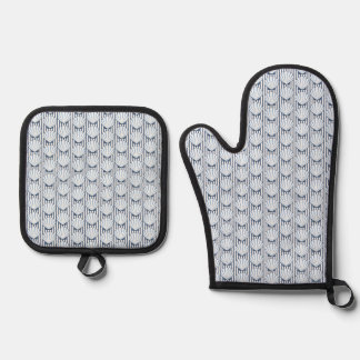 Shell Stripe Elegance! Oven Mitt & Pot Holder Set