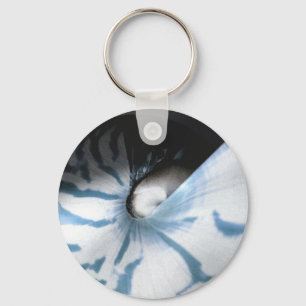 SHELL STUDY BLUE KEY RING