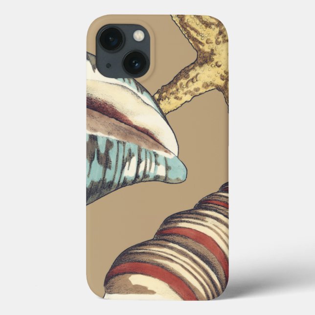 Shell Trio on Khaki Case-Mate iPhone Case (Back)