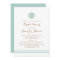 Shell Watercolor Aqua Bridal Shower Invitation