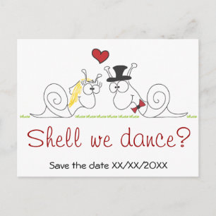Shell we dance? - Save the date postcard