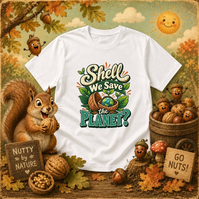 Shell We Save the Planet nature funny quote  T-Shirt (Creator Uploaded)