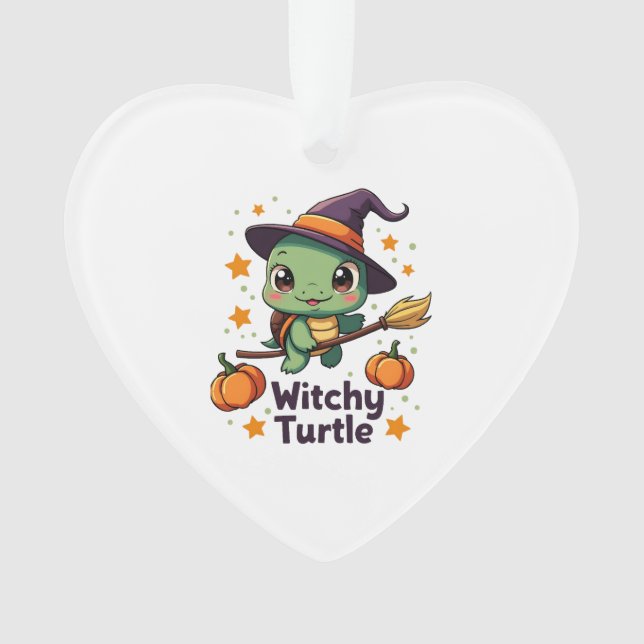 Shell Witch Turtle Ornament (Front)