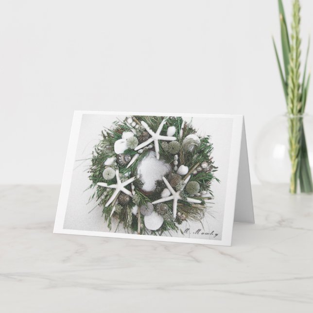 Shell Wreath Holiday Card (Front)