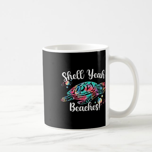 Shell Yeah Beaches Tie Dye Turtle Shell Yeah 1  Coffee Mug (Right)