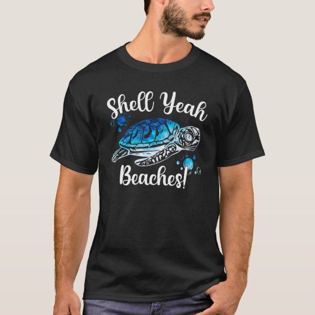 Shell Yeah Beaches Tie Dye Turtle Shell Yeah T-Shirt (Front)