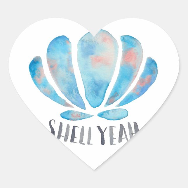 Shell Yeah Heart Sticker (Front)