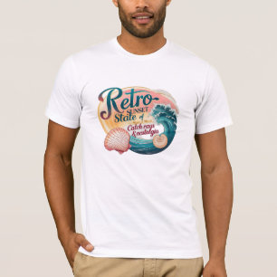 Shell Yeah! Retro Sunset Vibes – Catch Rays  T-Shirt