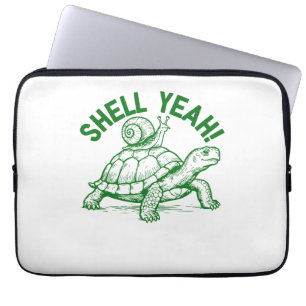 Shell Yeah Turtle Snail Funny Laptop Sleeve