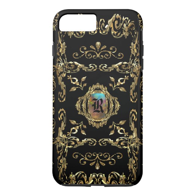 Shellbrooked Elegant Monogram Case-Mate iPhone Case (Back)