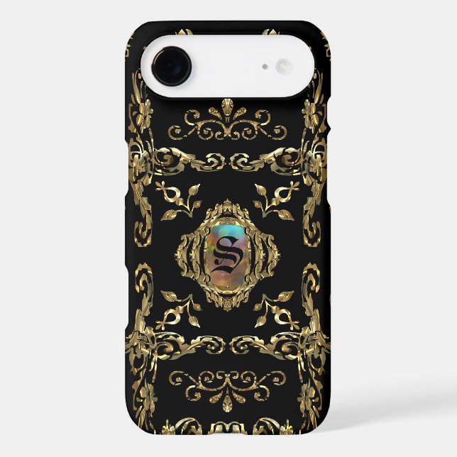 Shellbrooked Elegant Monogram Case-Mate iPhone Case (Back)