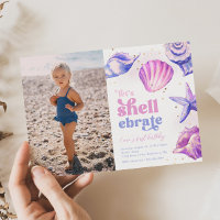 Shellebrate Photo Birthday Invitations