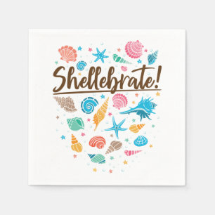 Shellebrate Sea Shell Celebrate Celebration Napkin