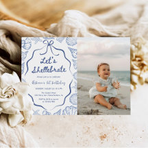 Shellebrate Seashell Coastal 1st Birthday Photo