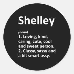 Shelley Definition D Funny Birthday Classic Round Sticker