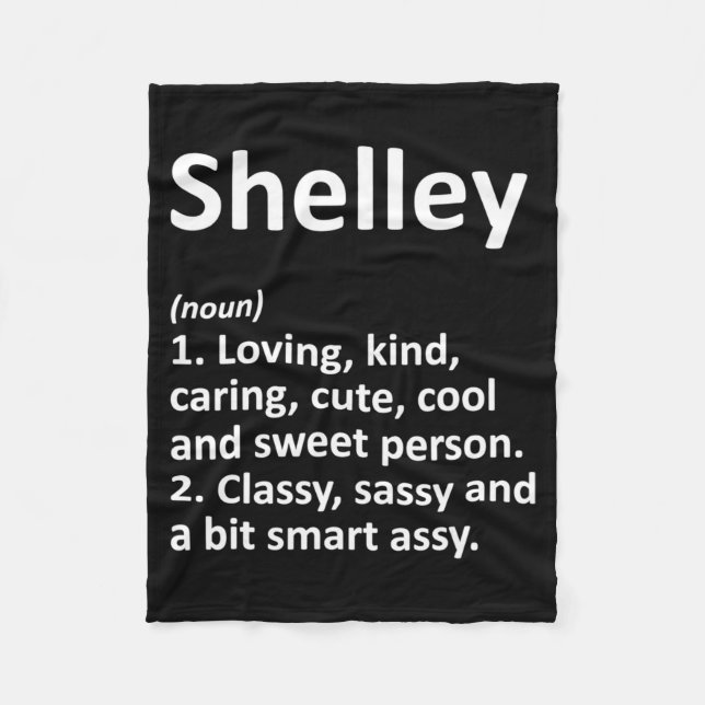 Shelley Definition D Funny Birthday  Fleece Blanket (Front)