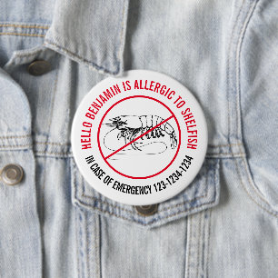 Shellfish Allergy Badge