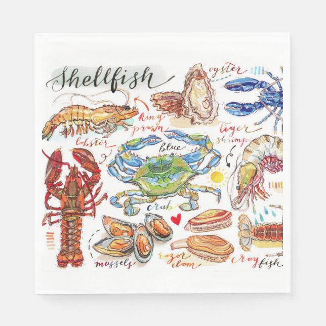 Shellfish Party  Napkin (Front)