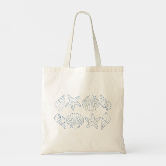 Shellfish & Seesters Design for beach and everyday Tote Bag (Back)